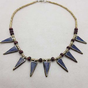 Choker Necklace  Afghan Tribal Beaded Chain Choker Necklace